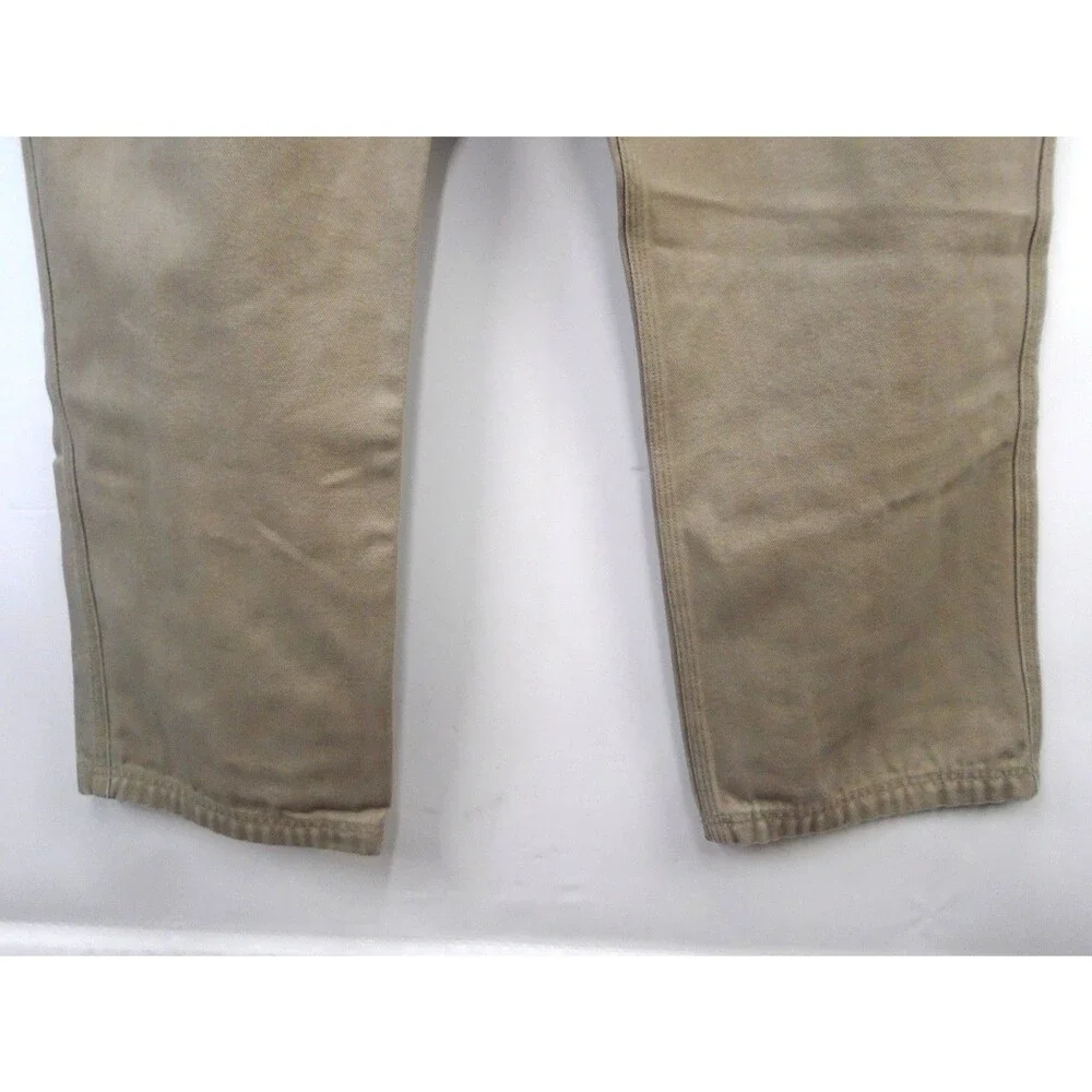 Duluth Trading Pants Mens Size 40x30 Beige Fire Hose Straight Leg Fend of Finish - Picture 8 of 11